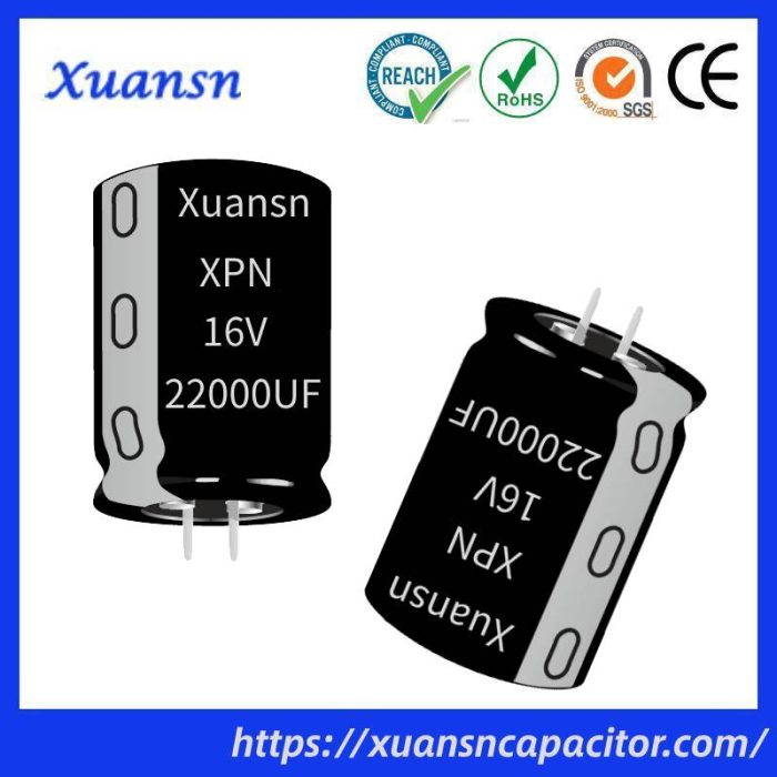 Snap in capacitor 22000uf 16v