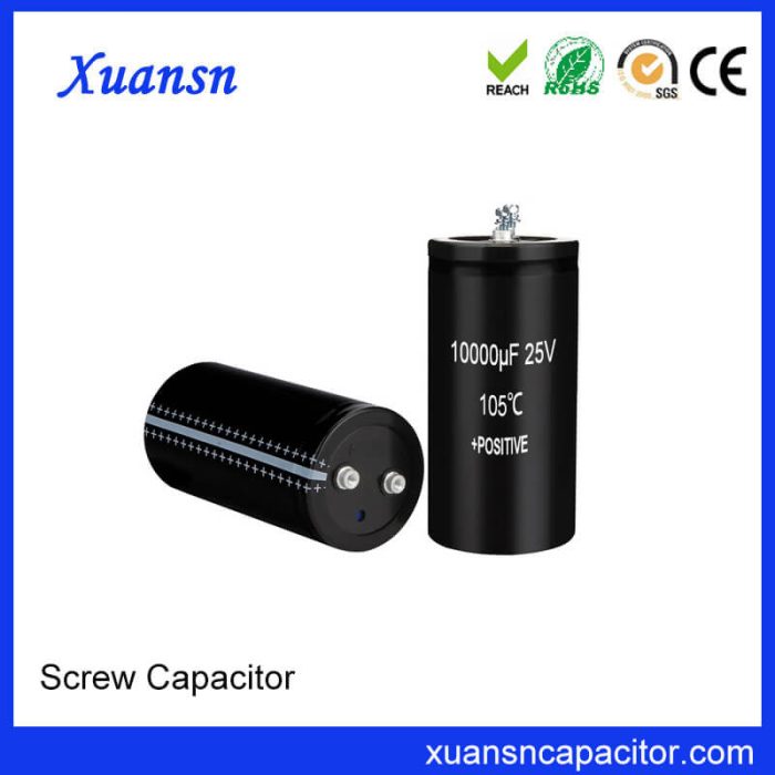 Screw Electrolytic Capacitor 25V 10000uf Factory