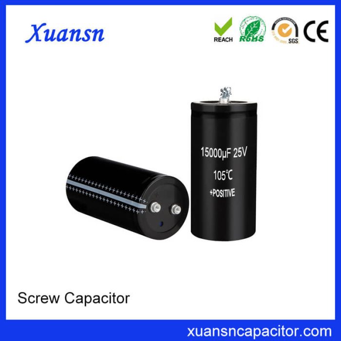 Screw Electrolytic Capacitor 25V 15000uf Manufacturers