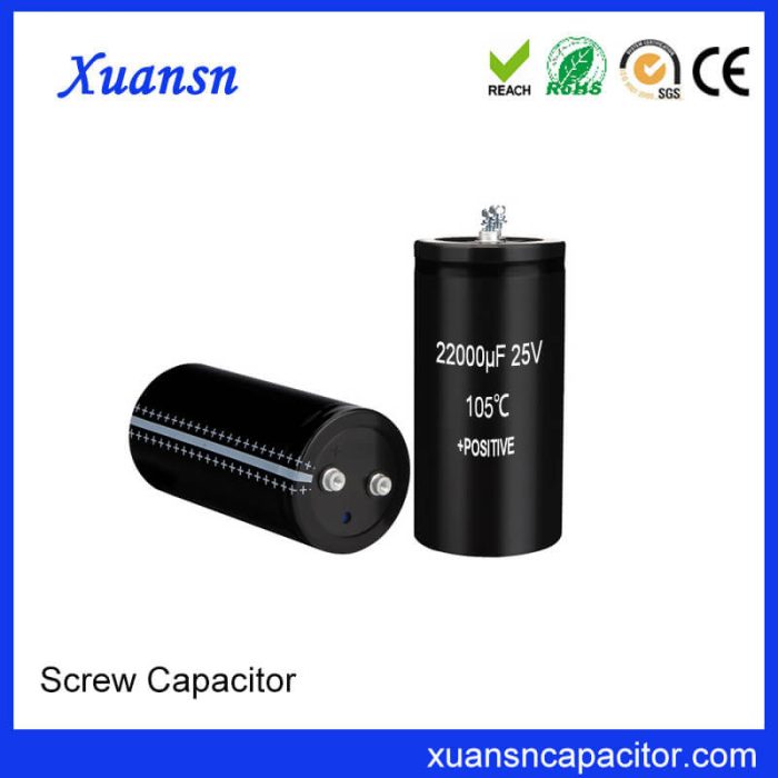 Screw Electrolytic Capacitor 25V 22000uf China Factory