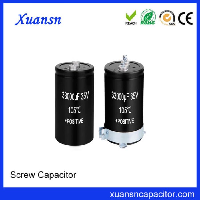 Screw Electrolytic Capacitor 35V 33000uf Manufacture Supplier