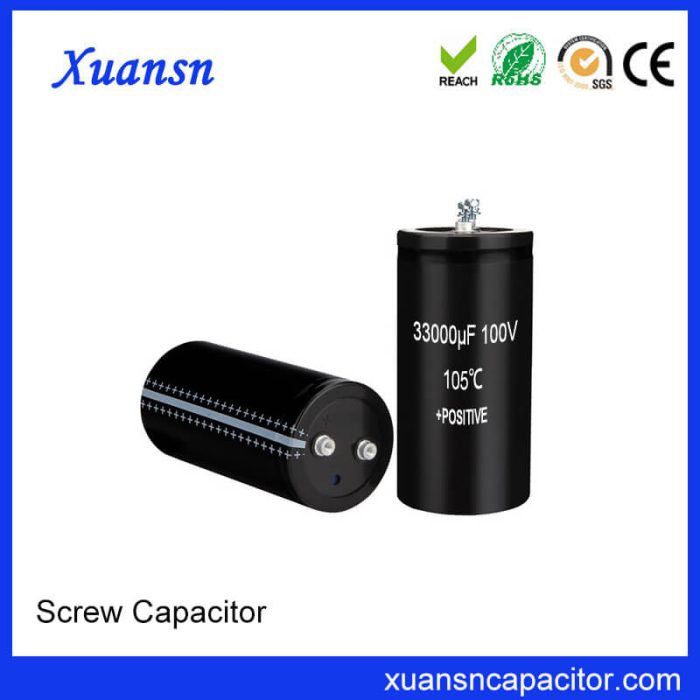 Screw Electrolytic Capacitor 100V 33000uf Production Factory