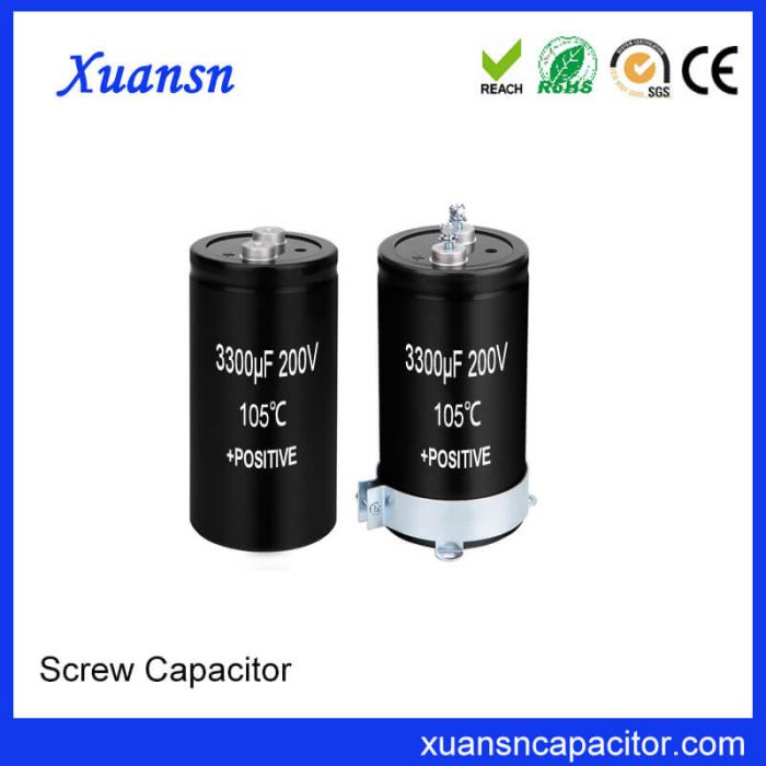 Screw Electrolytic Capacitor 200V 3300uf Manufacture