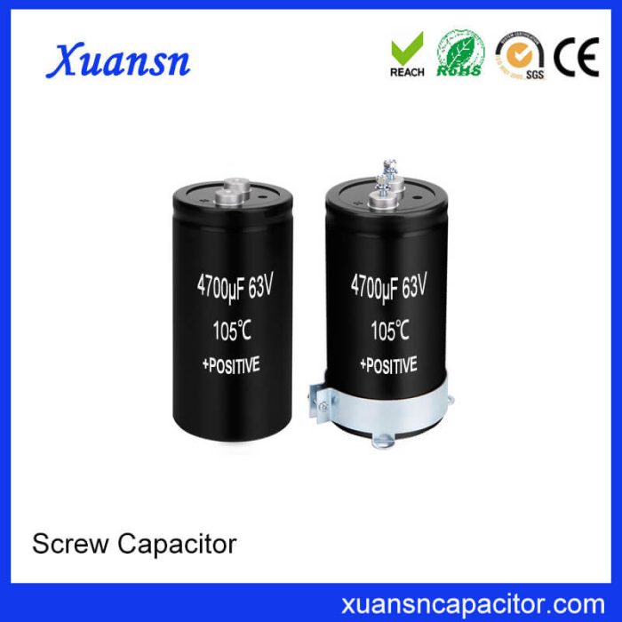 Screw Electrolytic Capacitor 63V 4700uf Manufacturing Supplier