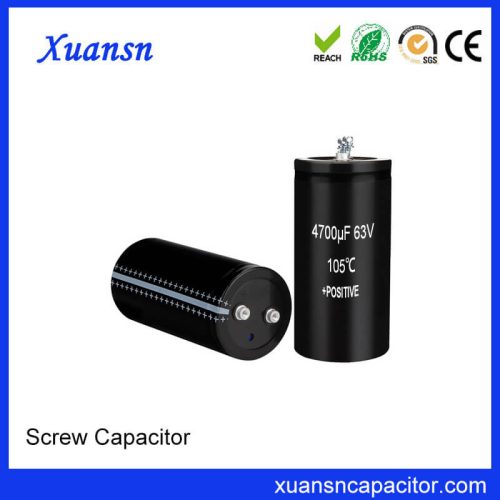 Industrial Grade Screw Electrolytic Capacitor 63V 4700uf