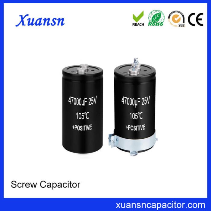 Screw Electrolytic Capacitor 25V 47000uf Manufacture Vendor