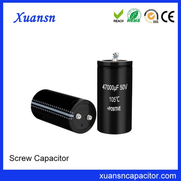 Screw Electrolytic Capacitor 50V 47000uf Factory Supplies