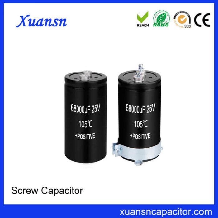 Screw Electrolytic Capacitor 25V 68000uf Manufactured Wholesale