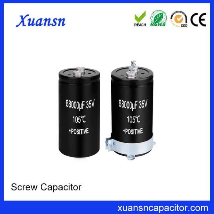 Screw Electrolytic Capacitor 35V 68000uf Manufactured Supplier