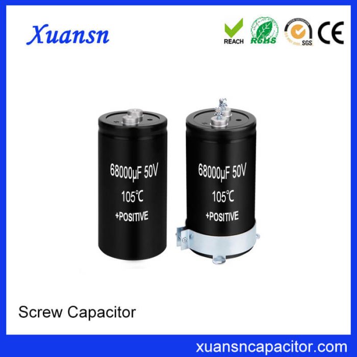 Screw Electrolytic Capacitor 50V 68000uf Manufactured Factory