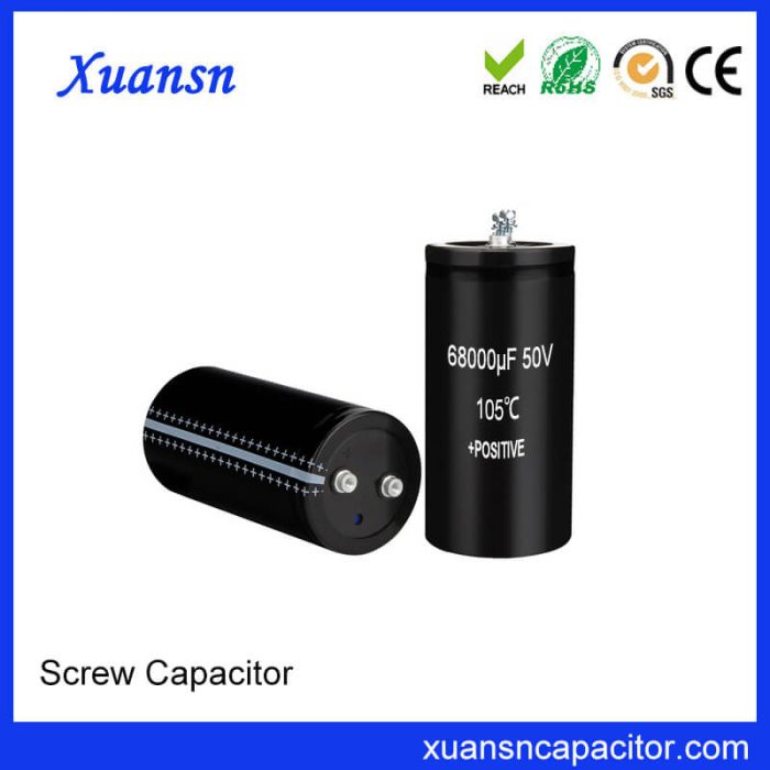 Frequency Converter Screw Electrolytic Capacitor 50V 68000uf