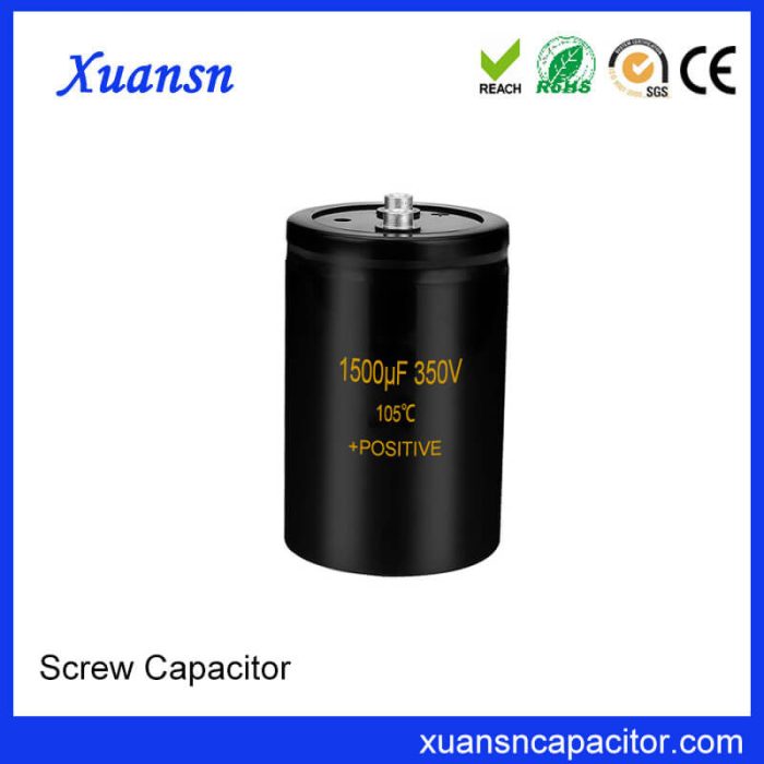 Screw Terminal Capacitor 350V 1500uf Production Factory