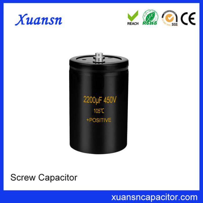 Screw Terminal Capacitor 450V 2200uf Manufacture Supplier