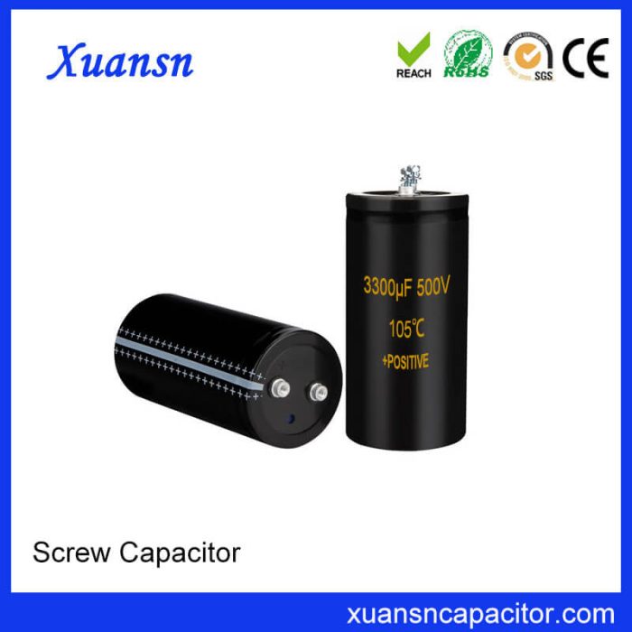 Screw Electrolytic Capacitor 500V 3300uf Manufactured