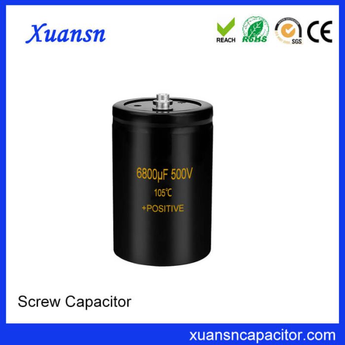 Screw Terminal Capacitor 500V 6800uf Manufactured Supplier