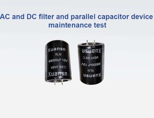 AC and DC filter and parallel capacitor device maintenance test